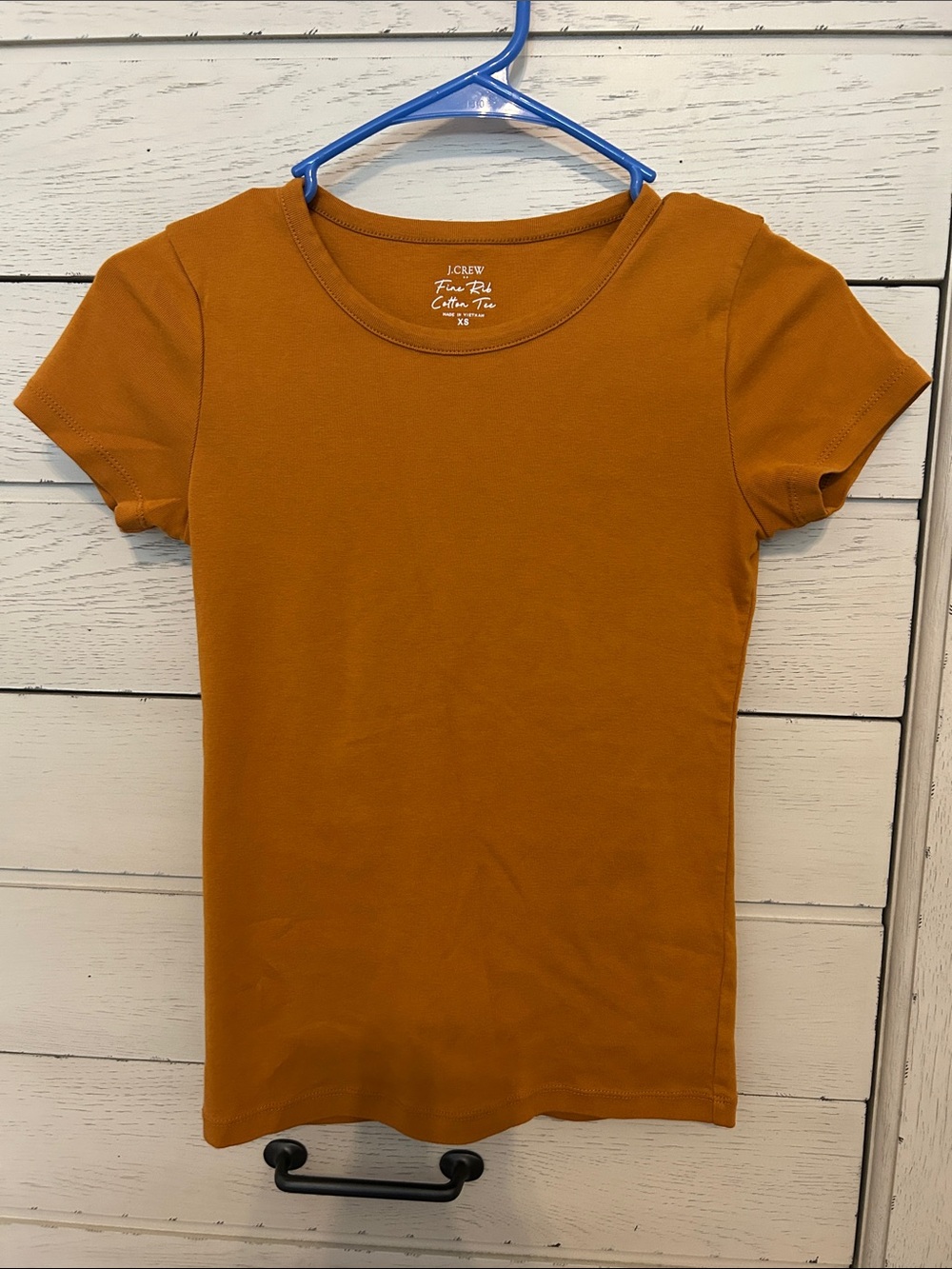 NWOT XS J. Crew Short Sleeve Slim Tee in Rust